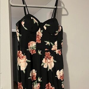 Floral Black Maxi Dress